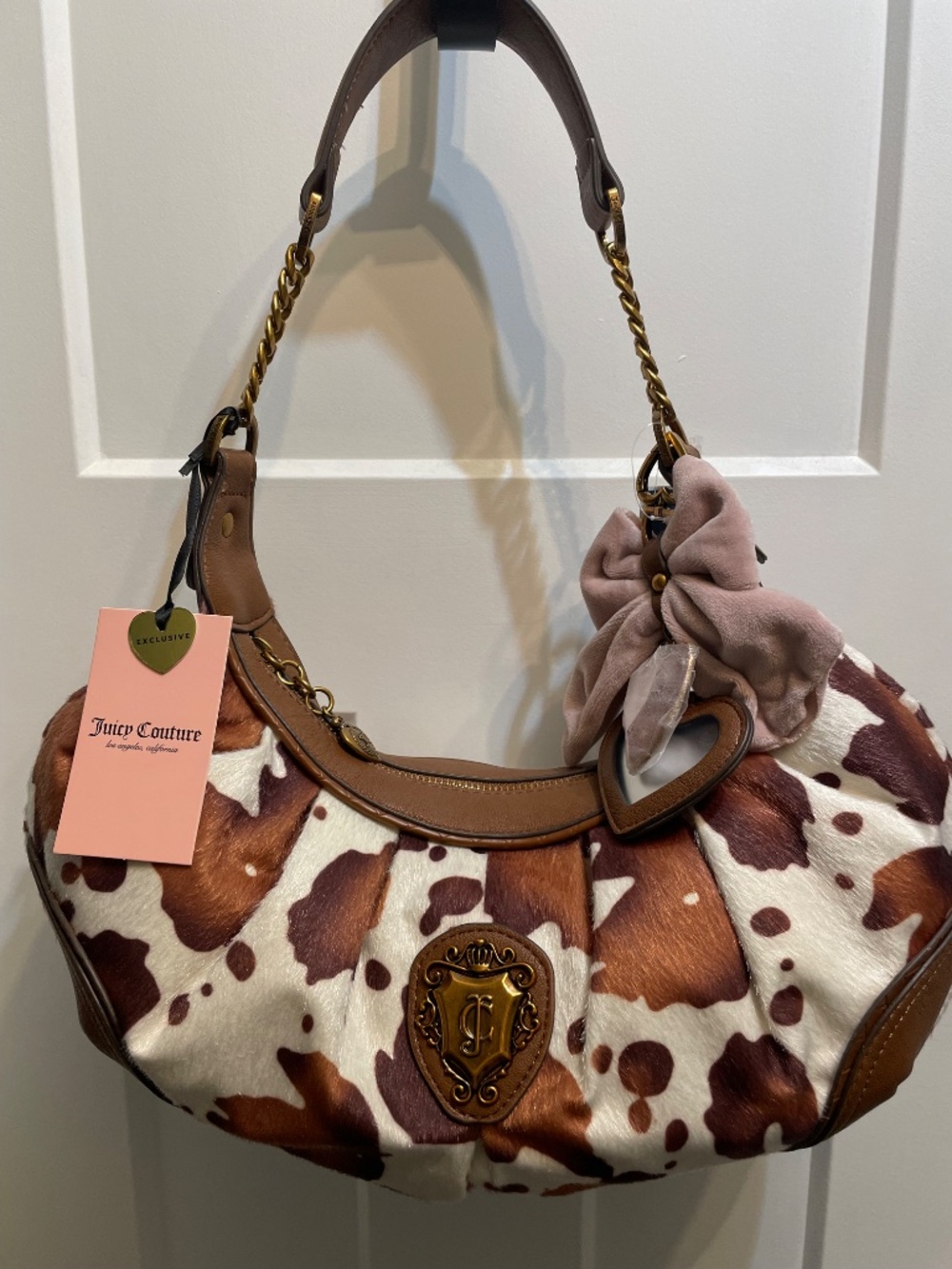 🔥🔥Juicy Couture cow print hobo/coho - Picture 2 of 9
